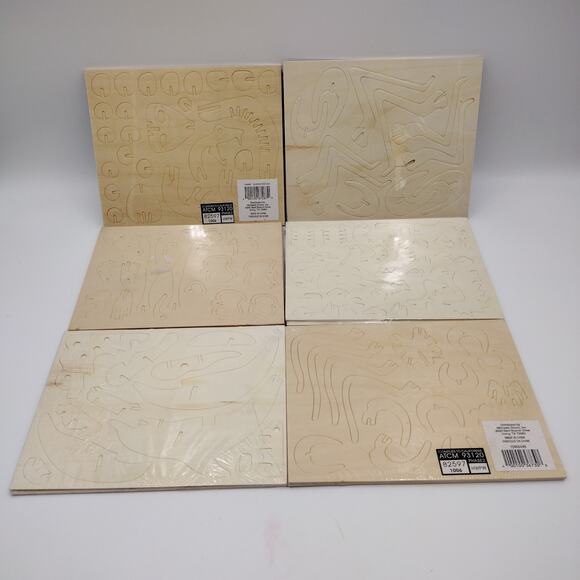 Lot of 6 3D Wood Puzzles for Kids Snake Insect Skeleton Dragon Dolphin Tarantula - Picture 2 of 2